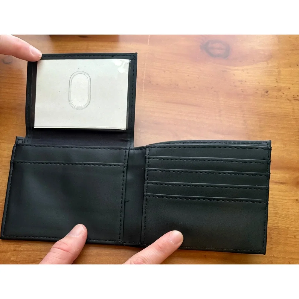 Boston Celtics Mens Bifold Wallet Black NBA Basketball Leprechaun Logo ID Window
